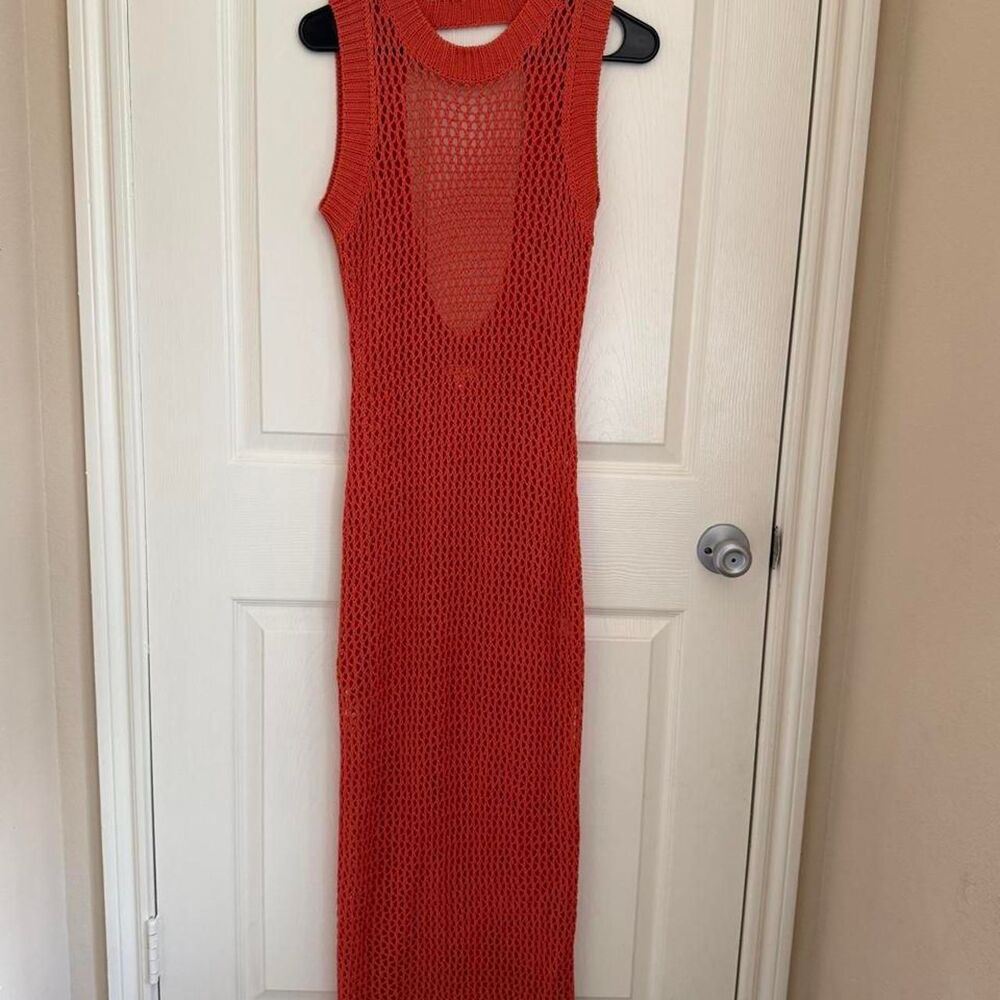 Unbranded Women's Orange and Red Dress